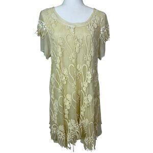 Pretty Angle Women's Cream Crochet Dress Size XL Brand New